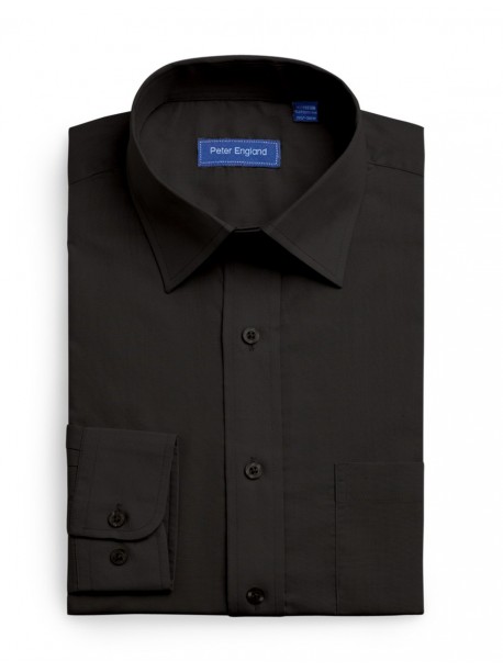Peter England Plain Pride Shirt Black
