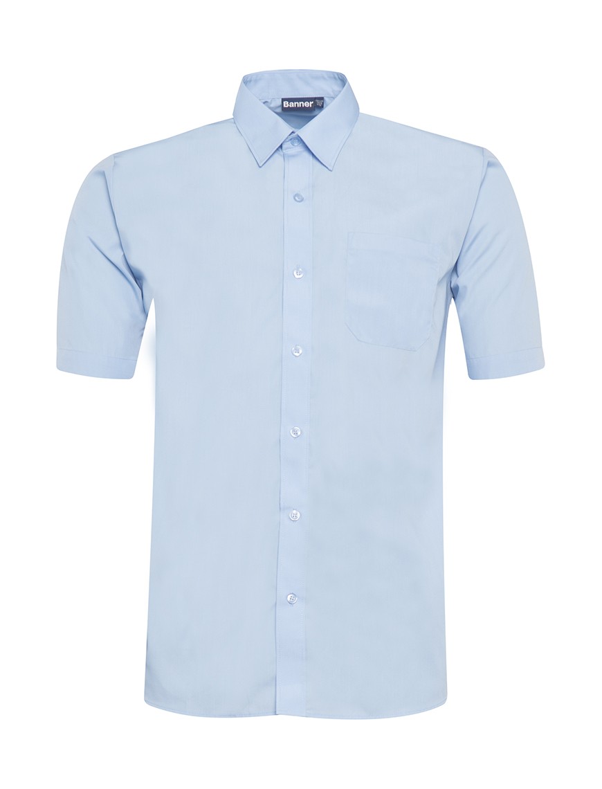 Blue Short Sleeved Shirts Twin Pack - Broadbridges