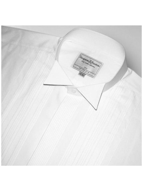 plain white wing collar shirt