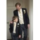 Traditional Black Herringbone Lounge Suit