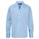 Blue Long Sleeved Rever Collar Blouse