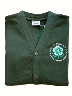 Wivelsfield Cardigan with school logo
