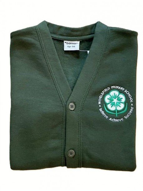 Wivelsfield Cardigan with school logo