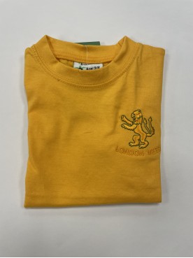 London Meed Yellow PE T Shirt with School Logo
